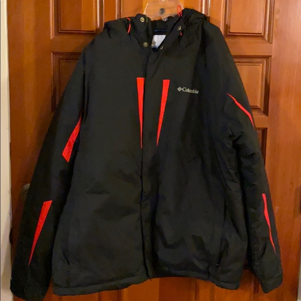 Columbia winter coat and gloves